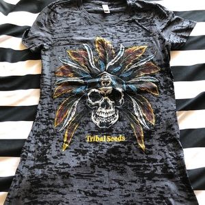 Tribal Seeds SKULL t-shirt women’s medium